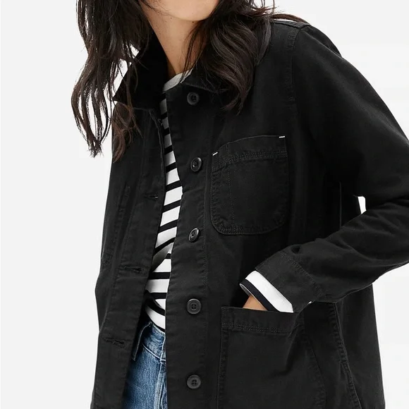 Everlane black denim jacket sale